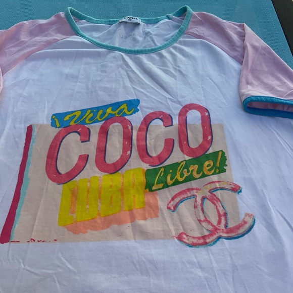 CHANEL 2017 COCO LIBRE CUBA TEE SHIRT TOP - Picture 3 of 11